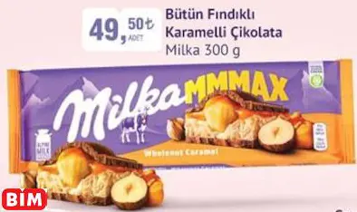 MİLKA BÜTÜN FINDIKLI KARAMELLİ ÇİKOLATA